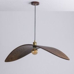 Suspension en bois massif, plafonnier rétro créatif