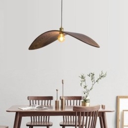 Suspension en bois massif, plafonnier rétro créatif