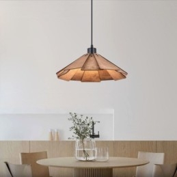Suspension rétro, plafonnier créatif en bois