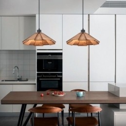 Suspension rétro, plafonnier créatif en bois