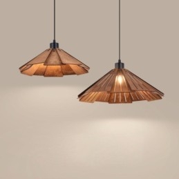 Suspension rétro, plafonnier créatif en bois