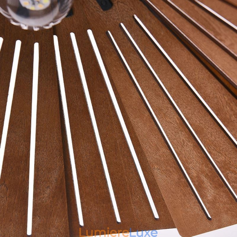 Suspension rétro, plafonnier créatif en bois