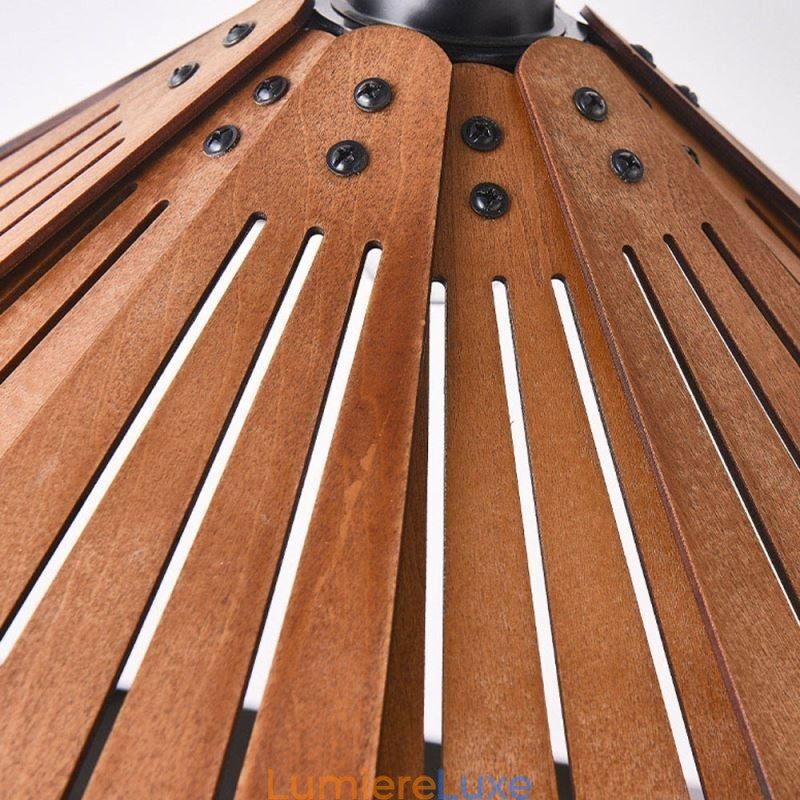 Suspension rétro, plafonnier créatif en bois