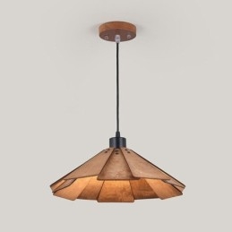 Suspension rétro, plafonnier créatif en bois
