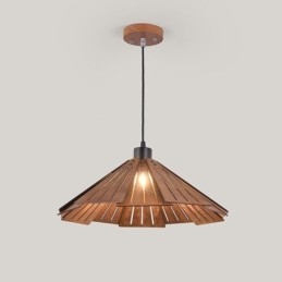 Suspension rétro, plafonnier créatif en bois