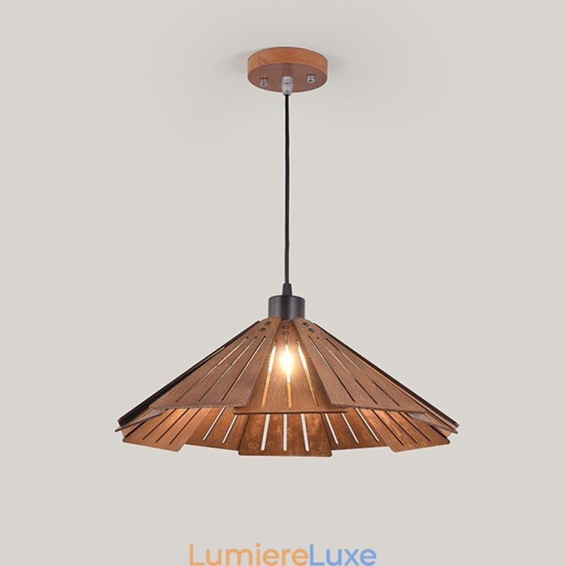 Suspension rétro, plafonnier créatif en bois