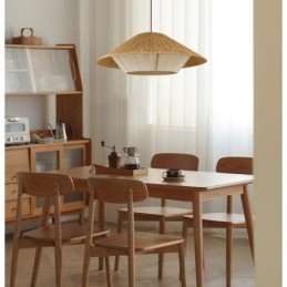 Suspension en corde de chanvre, plafonnier tissé à la main