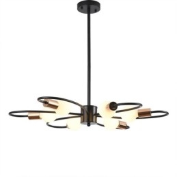 Lustre rustique à 6 lumières, style classique, à pétales, suspension au plafond