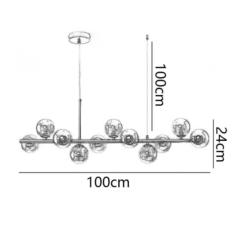 Suspension Magic Beans Plafonnier en verre moléculaire