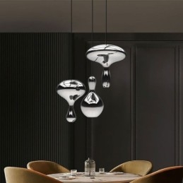 Suspension créative, petit plafonnier moderne et simple en verre galvanisé