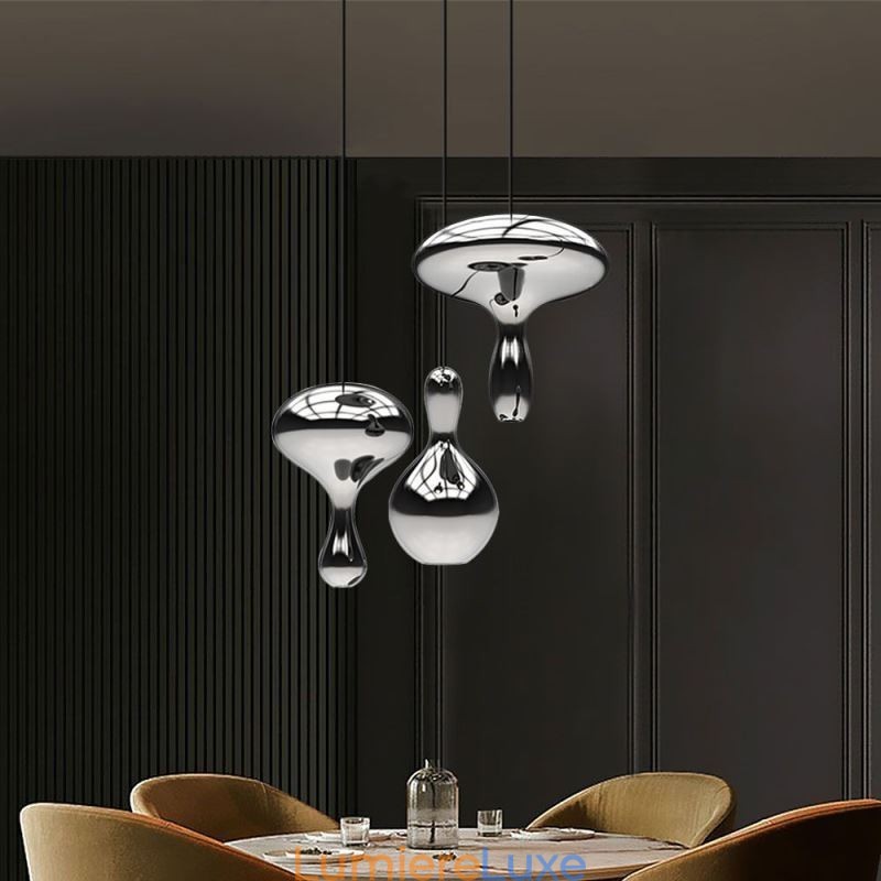 Suspension créative, petit plafonnier moderne et simple en verre galvanisé