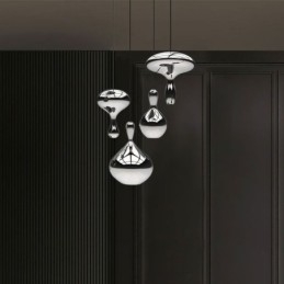 Suspension créative, petit plafonnier moderne et simple en verre galvanisé