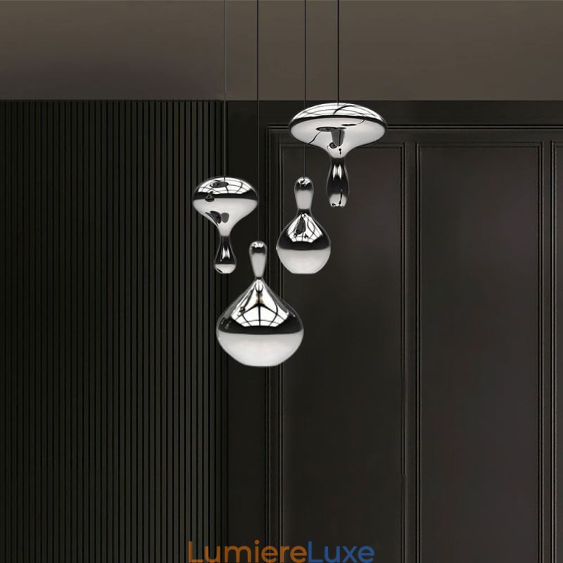 Suspension créative, petit plafonnier moderne et simple en verre galvanisé