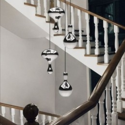 Suspension créative, petit plafonnier moderne et simple en verre galvanisé