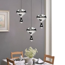 Suspension créative, petit plafonnier moderne et simple en verre galvanisé