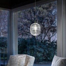 Suspension en fer forgé moderne et minimaliste avec effet ondulation d'eau