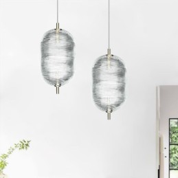 Suspension en fer forgé moderne et minimaliste avec effet ondulation d'eau