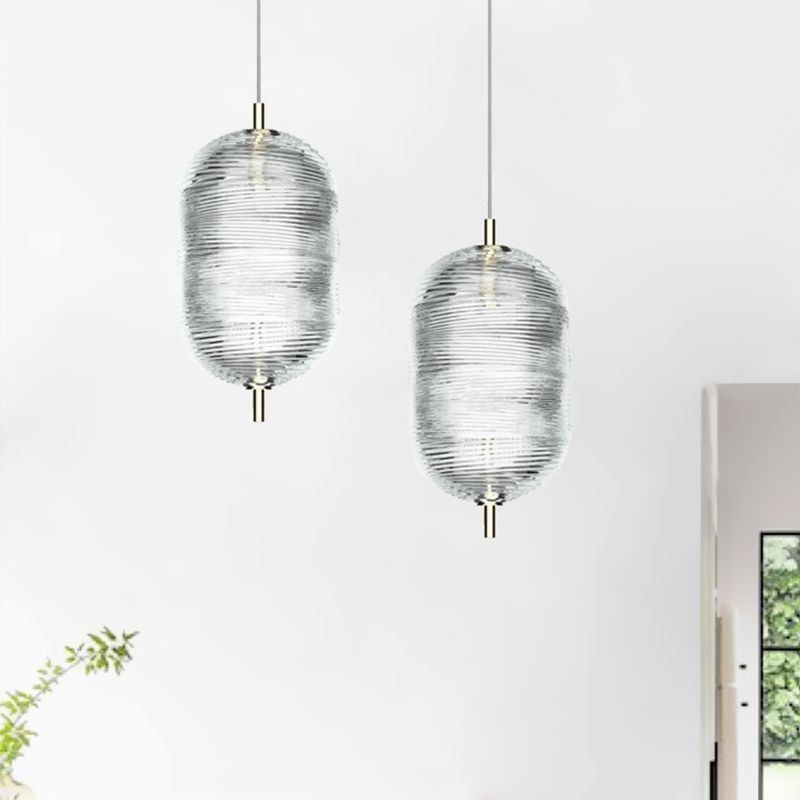 Suspension en fer forgé moderne et minimaliste avec effet ondulation d'eau