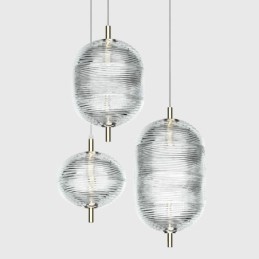 Suspension en fer forgé moderne et minimaliste avec effet ondulation d'eau