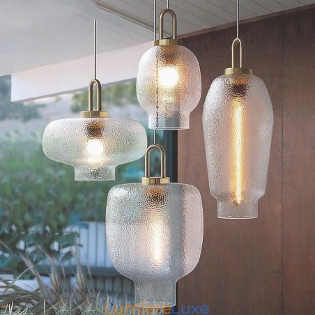 Suspension en verre dépoli, plafonnier moderne minimaliste en fer forgé Suspension en verre dépoli, plafonnier moderne minimaliste en fer forgé