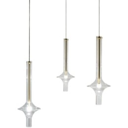 Suspension tube en verre, plafonnier moderne minimaliste en fer forgé