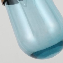 Suspension en verre goutte d'eau, petit plafonnier moderne et minimaliste en fer forgé