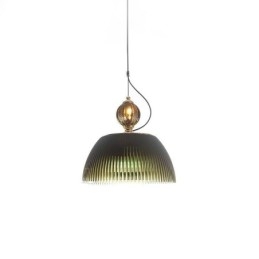 Suspension en verre à jupe plissée, petit plafonnier moderne et minimaliste en fer forgé