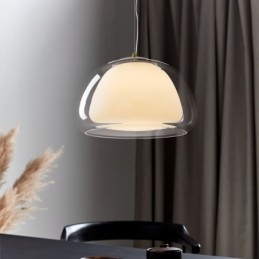 Suspension moderne simple en verre transparent