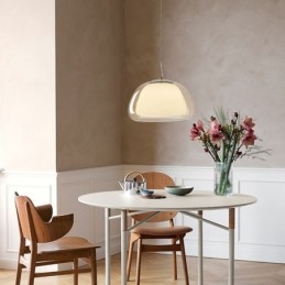Suspension moderne simple en verre transparent