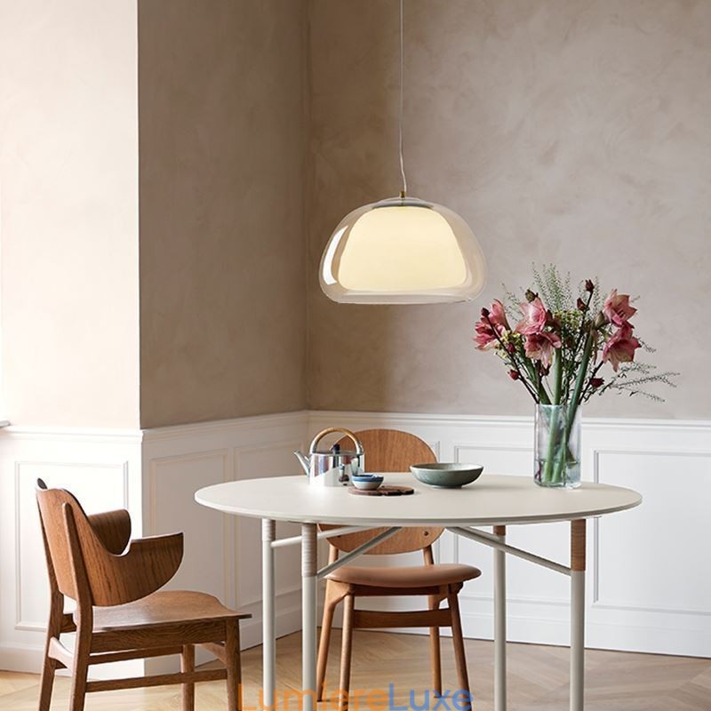 Suspension moderne simple en verre transparent