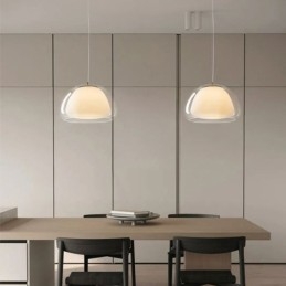 Suspension moderne simple en verre transparent