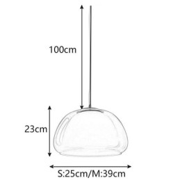 Suspension moderne simple en verre transparent