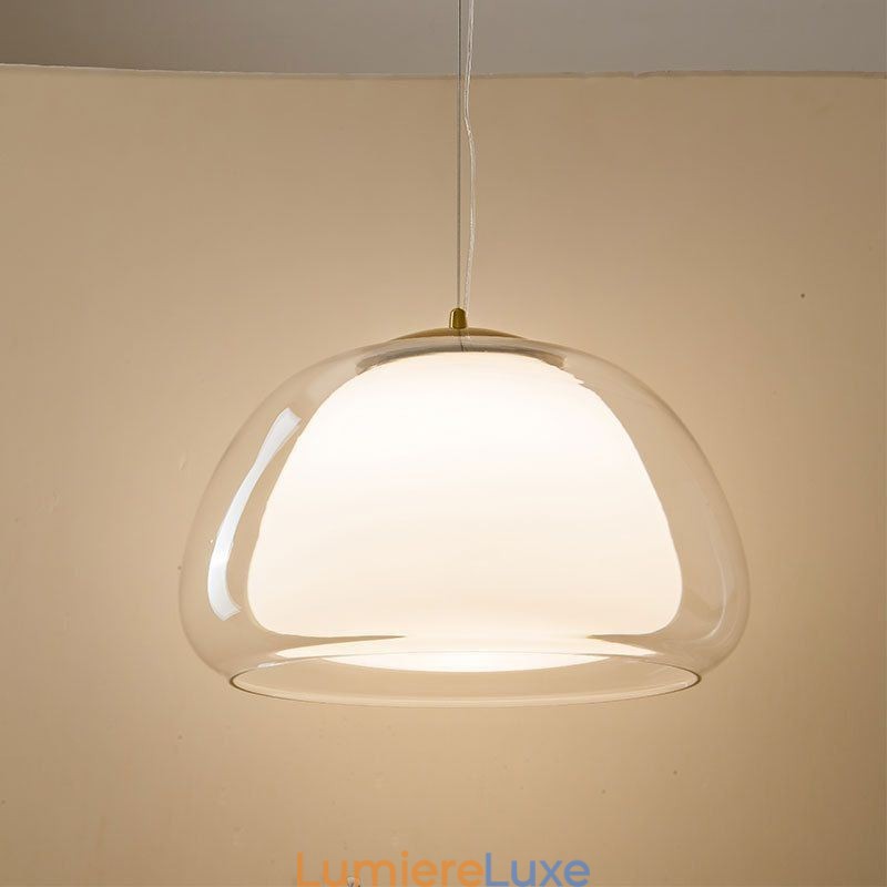 Suspension moderne simple en verre transparent