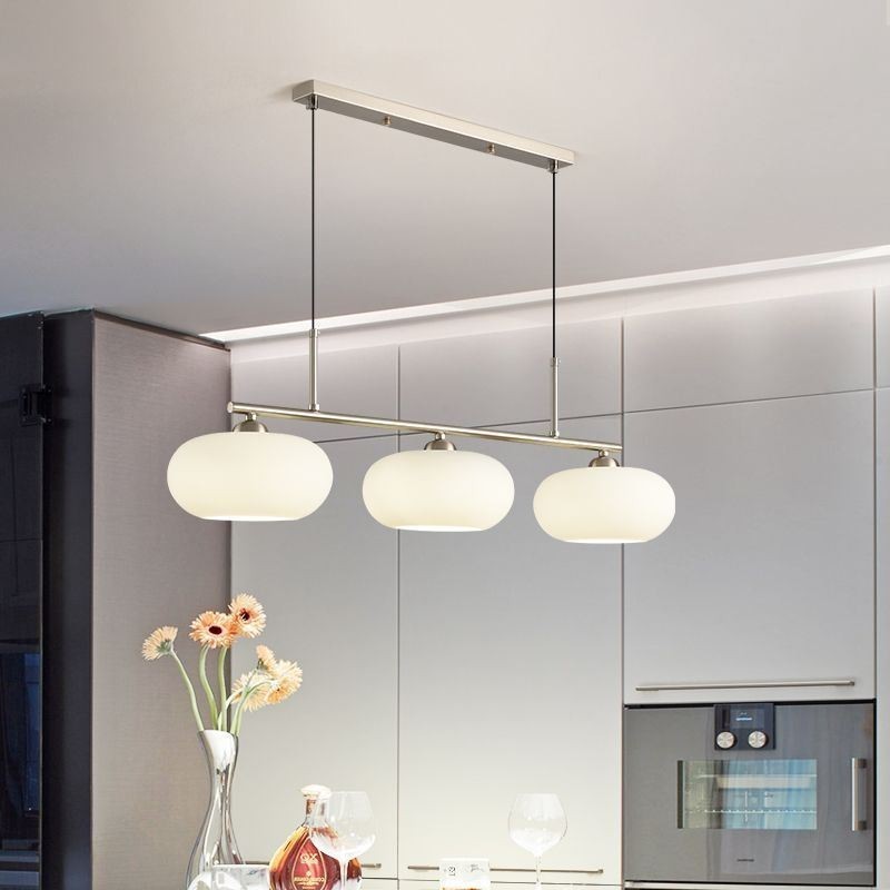 Suspension nordique en verre et plafonnier créatif en fer forgé