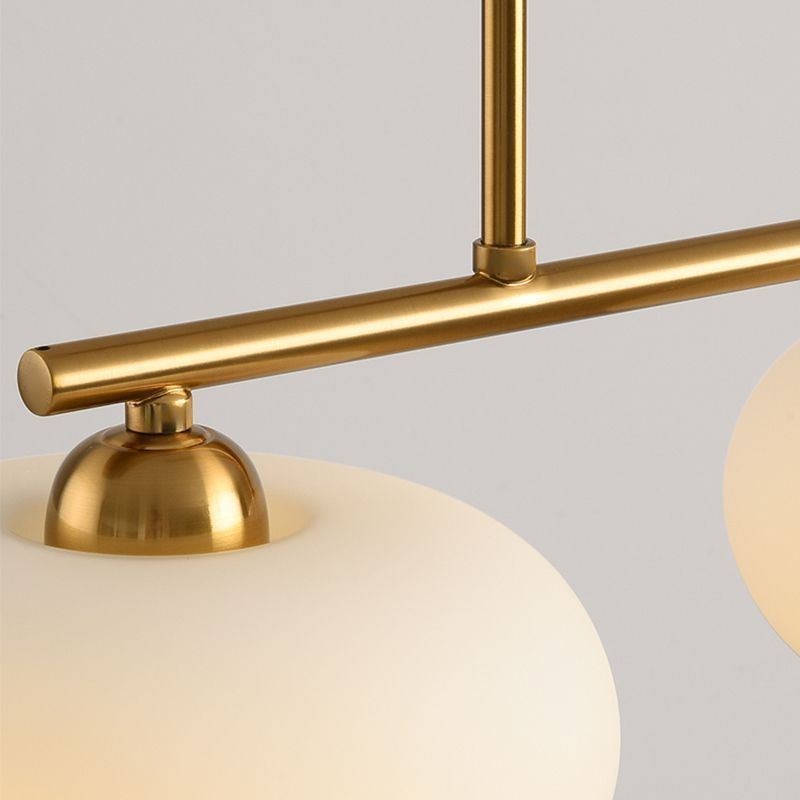 Suspension nordique en verre et plafonnier créatif en fer forgé