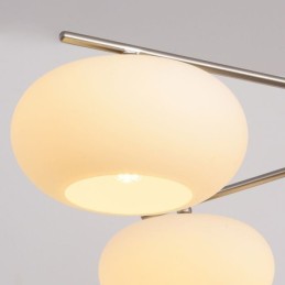 Suspension nordique en verre et plafonnier créatif en fer forgé