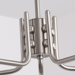 Suspension nordique en verre et plafonnier créatif en fer forgé