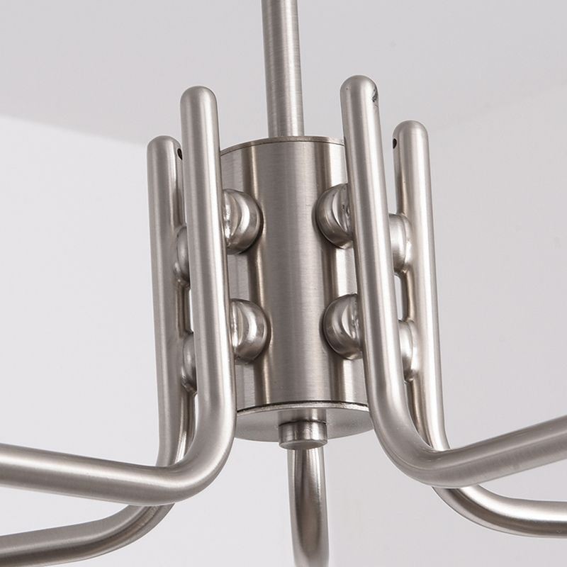 Suspension nordique en verre et plafonnier créatif en fer forgé