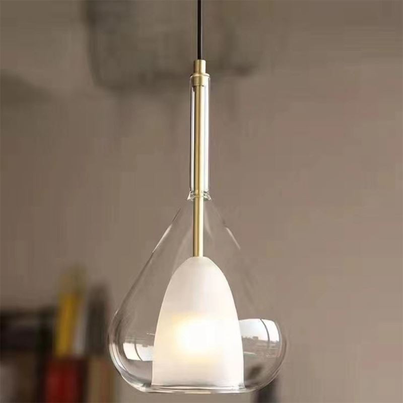Suspension moderne minimaliste à double verre