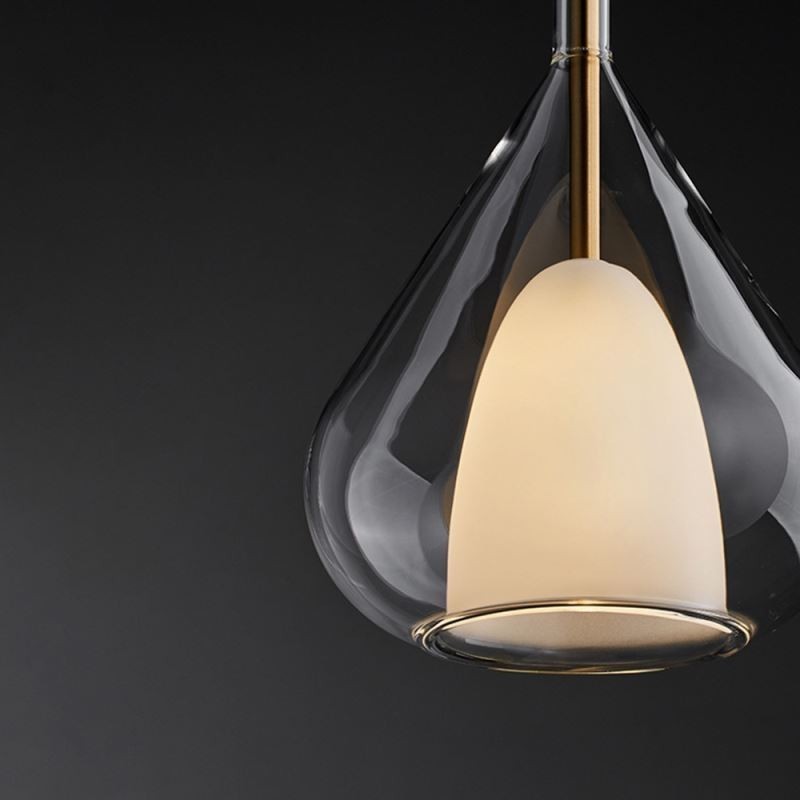 Suspension moderne minimaliste à double verre