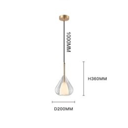 Suspension moderne minimaliste à double verre