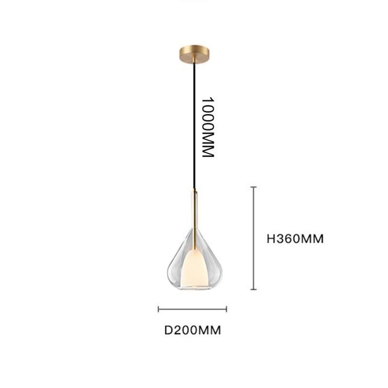Suspension moderne minimaliste à double verre