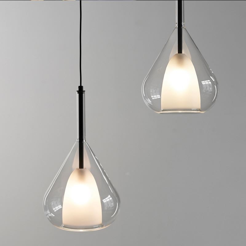 Suspension moderne minimaliste à double verre