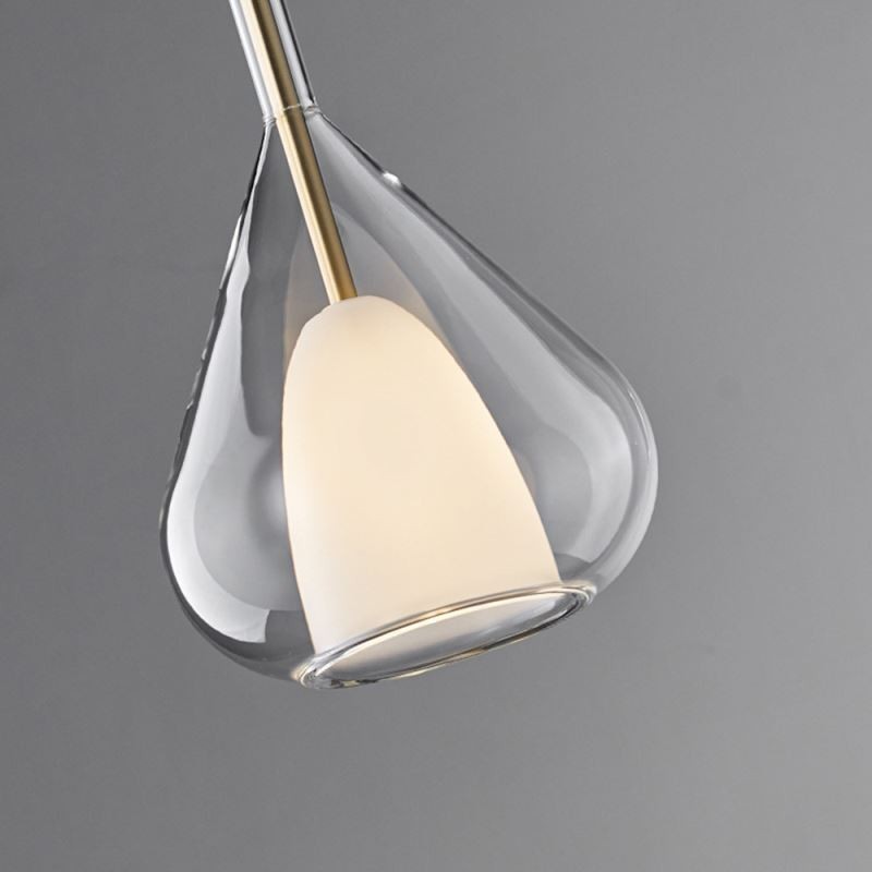 Suspension moderne minimaliste à double verre