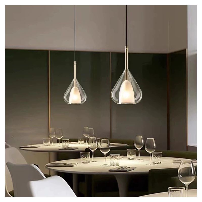 Suspension moderne minimaliste à double verre