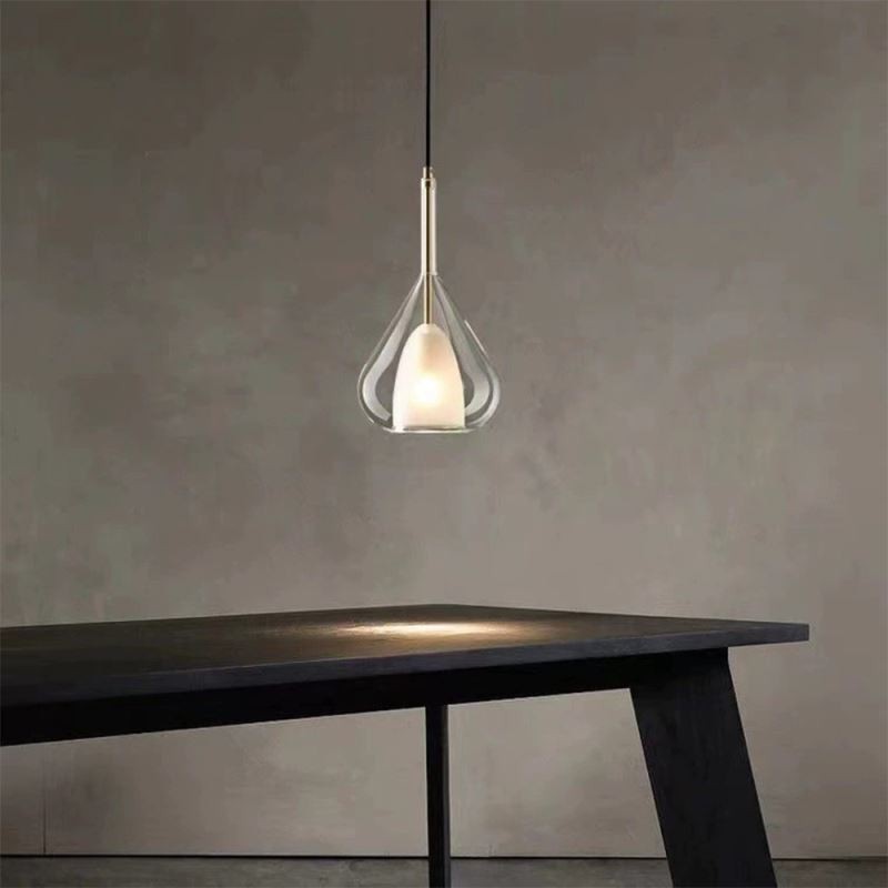 Suspension moderne minimaliste à double verre