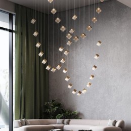 Plafonniers de pavillon à suspension en verre créatifs