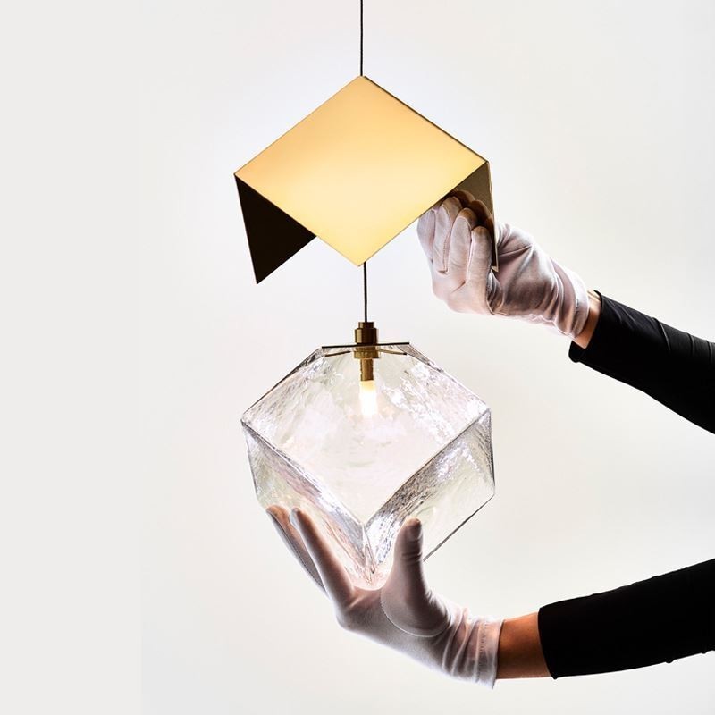 Plafonniers de pavillon à suspension en verre créatifs