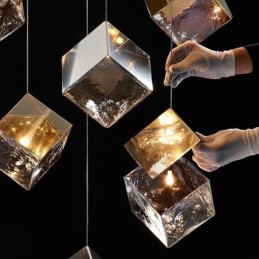 Plafonniers de pavillon à suspension en verre créatifs
