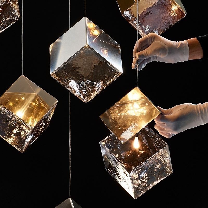 Plafonniers de pavillon à suspension en verre créatifs